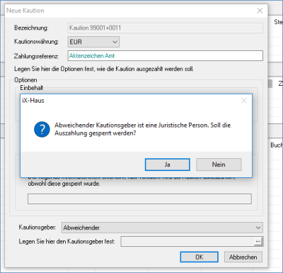 Anlage Kaution mit abweichendem Kautionsgeber