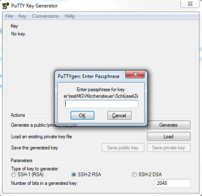 Bild 3: PuTTY Key-Generator